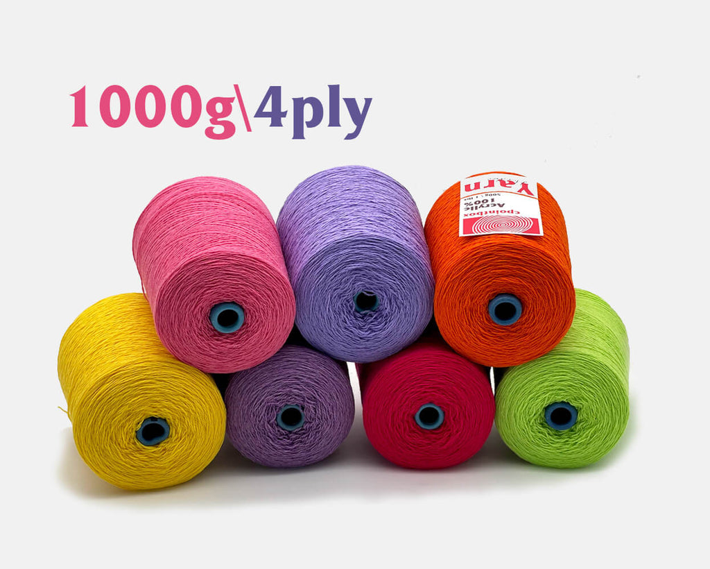 1000g \ 2.2 lb 100% Wool Yarn Cones for Tufting gun, 2 ply\ 4ply \ 6ply Rug  Merino Yarns , Tufting Yarns Handmade Weaving Crochet Knitting – Tufting  Gun Club