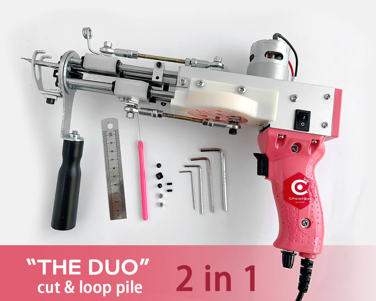 THE DUO Cut & Loop Pile Tufting Gun \ 2 in 1 Tufting Machine